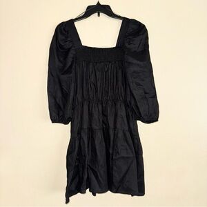 DISSH Black Afterglow Linen Mini Dress Size 8 NWT!